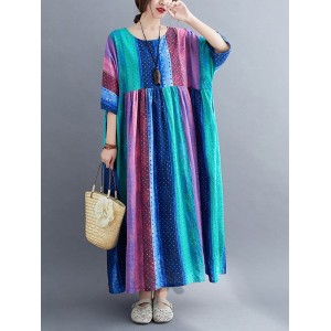 Original Printed Round-Neck Dress