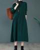 Original Solid High-Neck Knitting Dress