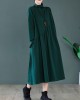 Original Solid High-Neck Knitting Dress