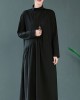 Original Solid High-Neck Knitting Dress