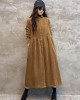 Original Solid Corduroy Lapel Dress