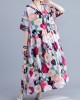 Original Floral Round-Neck Dresses