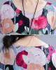 Original Floral Round-Neck Dresses