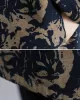 Artistic Retro Loose Long Sleeves Keep Warm Floral Printed High-Neck Mini Dresses