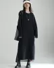 Casual Long Sleeves Loose Solid Color Round-Neck Sweater Dresses