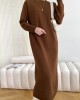 Urban Loose Long Sleeves Solid Color Round-Neck Sweater Dresses