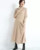 Casual Long Sleeves Loose Keep Warm Solid Color Heaps Collar Sweater Dresses