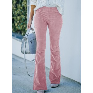 Casual Wrap Solid Color Pants