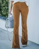 Casual Wrap Solid Color Pants