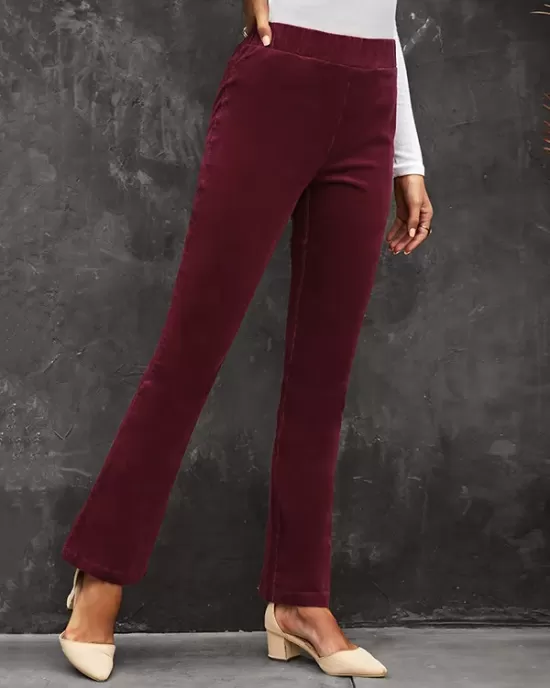 Casual Wrap Solid Color Pants