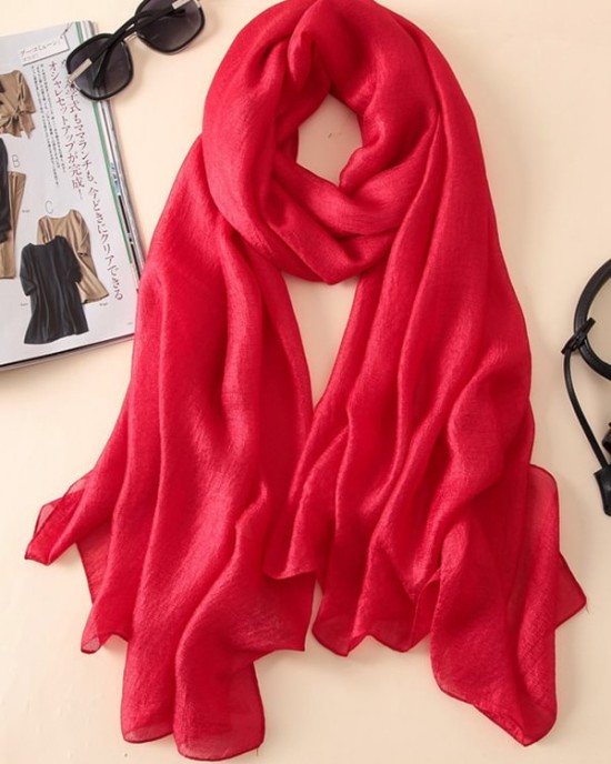 Keep Warm Solid Color Sun protection Wrap Scarf