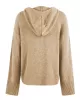 Buttoned Hooded Solid Color Wrap Cardigan