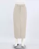 Pockets Solid Color Split-Front Zipper Skinny Wrap Skirts Bottoms Pockets Solid Color Split-Front Zipper Skinny Wrap Skirts Bottoms