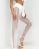 See-Through Gauze Split-Joint Beach Trousers