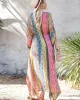 Ethnic Printed Sun Protection Cover-Ups Tops