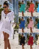 Flared Sleeves Crochet Swimwear Cover-Ups