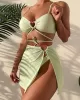 Spaghetti Neck Three Pieces Bikini Set