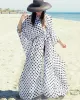 Long Sleeves Floral Printed Chiffon Cardigan Cover-Up Swimwear