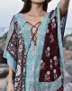 Ethnic Printed Flared Sleeves Cover-Ups Tops