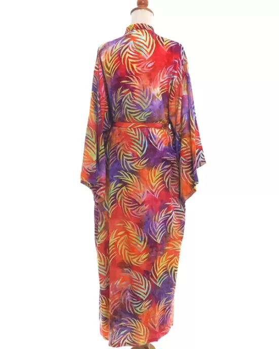 Bohemia Printed Belted Long Sleeves Cover-Up