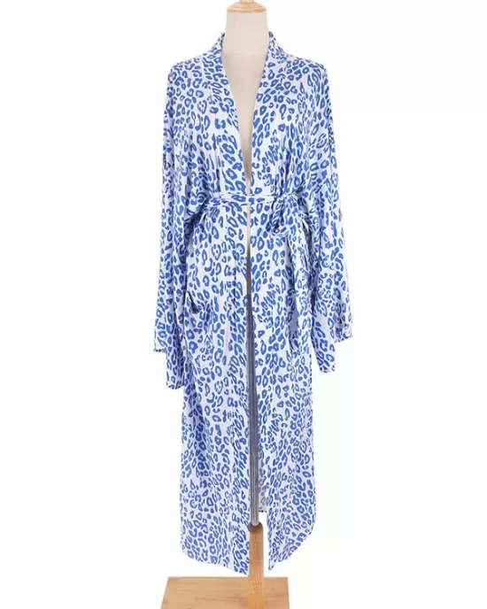 Bohemia Printed Belted Long Sleeves Cover-Up