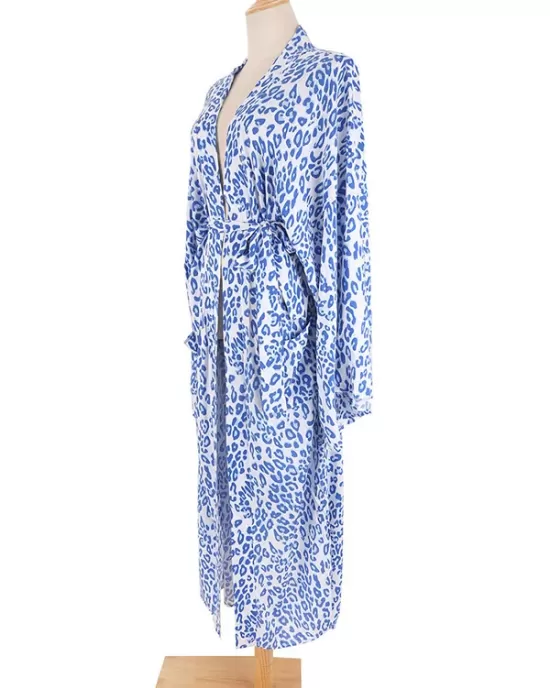 Bohemia Printed Belted Long Sleeves Cover-Up