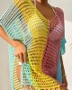 Colorful V-Neck Tassles Mini Cover-Ups Dress