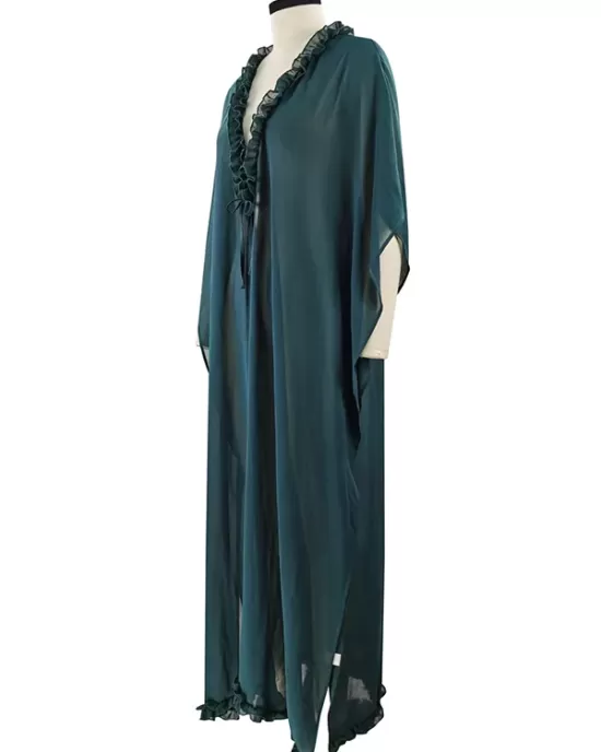 Chiffon Tunicshang Solid Color Bat Sleeves Cover-Ups Tops