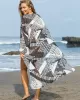 Loose Floral Half Sleeve Cardigan Thin Cover-Up Swimwear