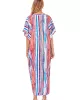 Striped Loose Pocket Cardigan Vacation Beach Cover-Up Swimwear