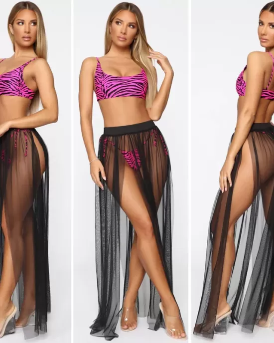 Sexy See-Through Mesh Beach Cover-Up Swimwear