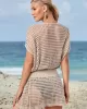 Sexy Crochetgo Hollow Solid Color Cover-Up Swimwear