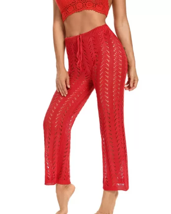 Sexy Crochetgo Hollow Beach Trousers Cover-Ups