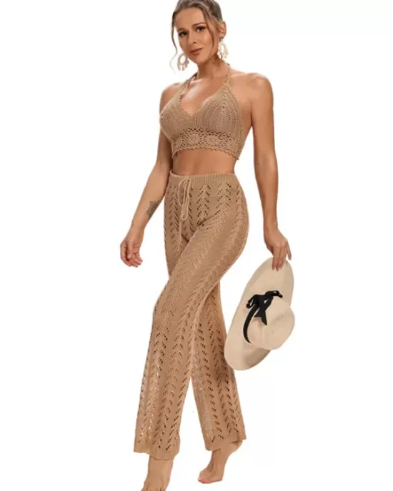 Sexy Crochetgo Hollow Beach Trousers Cover-Ups