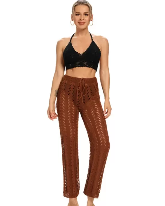 Sexy Crochetgo Hollow Beach Trousers Cover-Ups