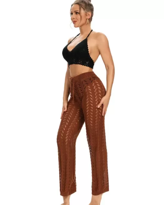 Sexy Crochetgo Hollow Beach Trousers Cover-Ups