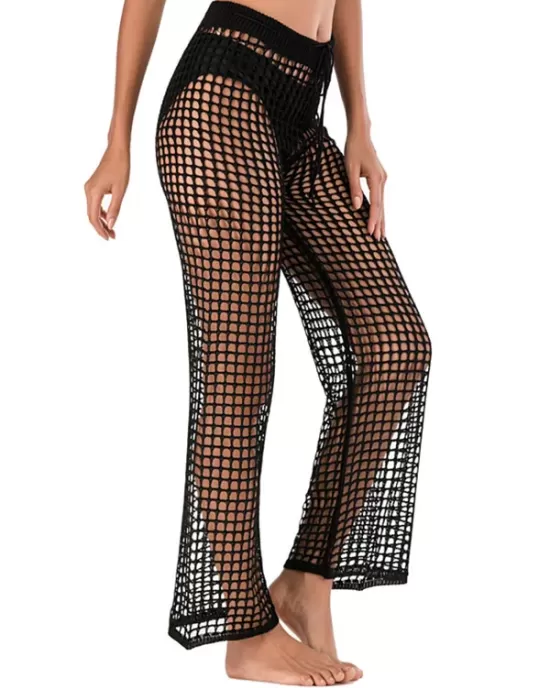 Sexy See-Through Crochetgo Hollow Beach Trousers Cover-Ups