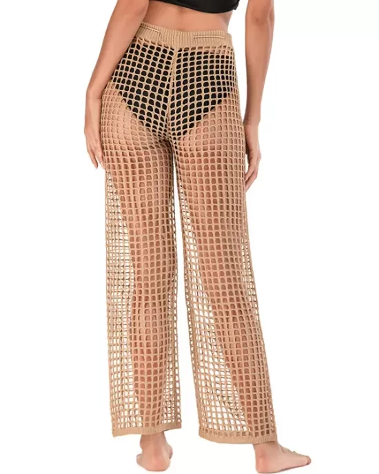 Sexy See-Through Crochetgo Hollow Beach Trousers Cover-Ups