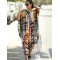 Animal Printed Loose Pocket Cardigan Vacation Beach Cover-Up Swimwear