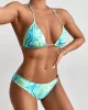 Tie-Dyed Triangle Halter-Neck Bikini Swimwear