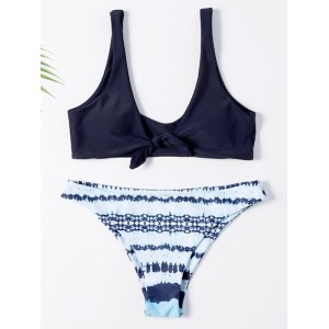 Tie-Dyed Split-Joint Split Bikini Swimsuit