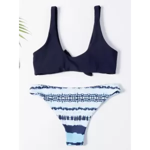 Tie-Dyed Split-Joint Split Bikini Swimsuit