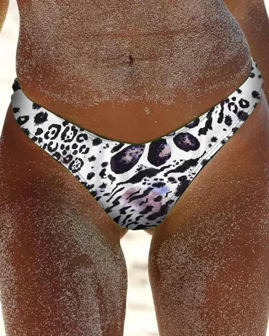 Floral-Print Triangles Low Waist Bikini Pants Floral-Print Triangles Low Waist Bikini Pants