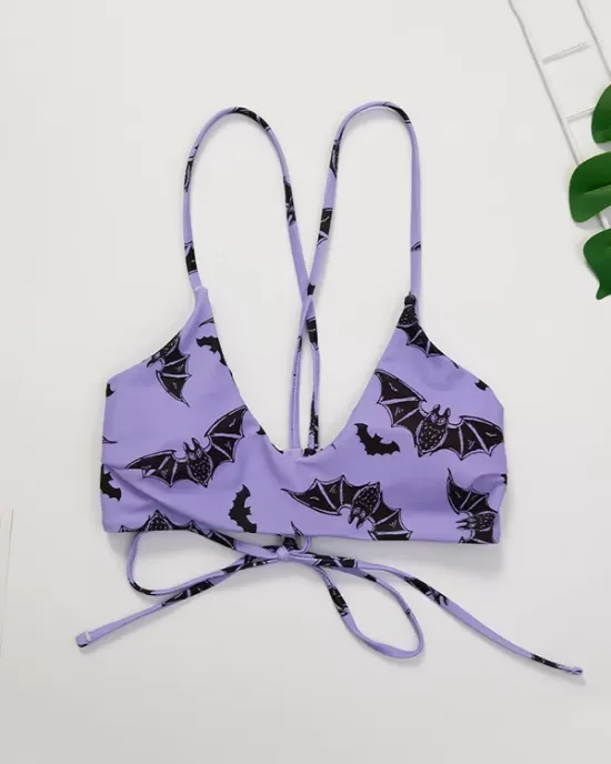 Spaghetti Neck Bralette Two Pieces Bikini Set Spaghetti Neck Bralette Two Pieces Bikini Set