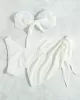 Beach Padded Strapless Solid Color Bikini Swimsuit Three Pieces Set Beach Padded Strapless Solid Color Bikini Swimsuit Three Pieces Set