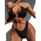 Backless Bandage Belly-Hollow Chains Halter-Neck Bikini Swimsuit