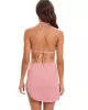 Three-piece Set Padded Backless Solid Color Halter-Neck Bikini Swimsuit Three-piece Set Padded Backless Solid Color Halter-Neck Bikini Swimsuit