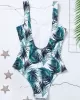 Floral Printed Zipper Backless One-Piece Swimwear Floral Printed Zipper Backless One-Piece Swimwear