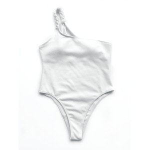 One-Shoulder Simple One-Piece Swimwear