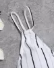 Slim Striped Backless One-Piece Swimwear Slim Striped Backless One-Piece Swimwear